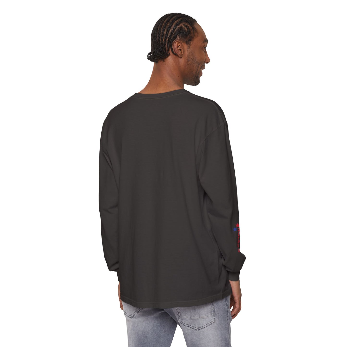 American Flag Mountain ROC626 Long Sleeve Shirt | Patriotic Outdoor Tee