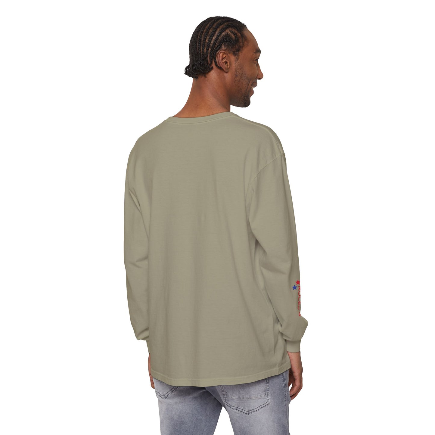 American Flag Mountain ROC626 Long Sleeve Shirt | Patriotic Outdoor Tee