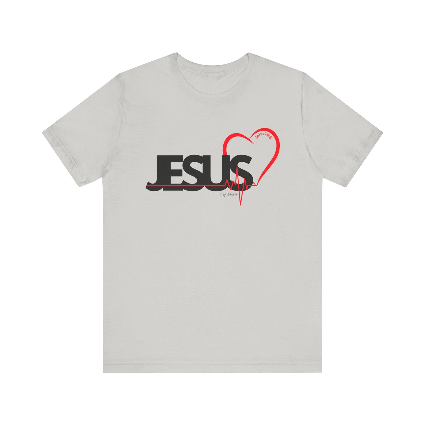 Jesus Lifeline tshirt, Unisex T, Jesus EKG shirt, Jesus the Life Tshirt, Jesus Shirt, Christian Apparel, My lifeline Shirt, EKG Jesus Shirt
