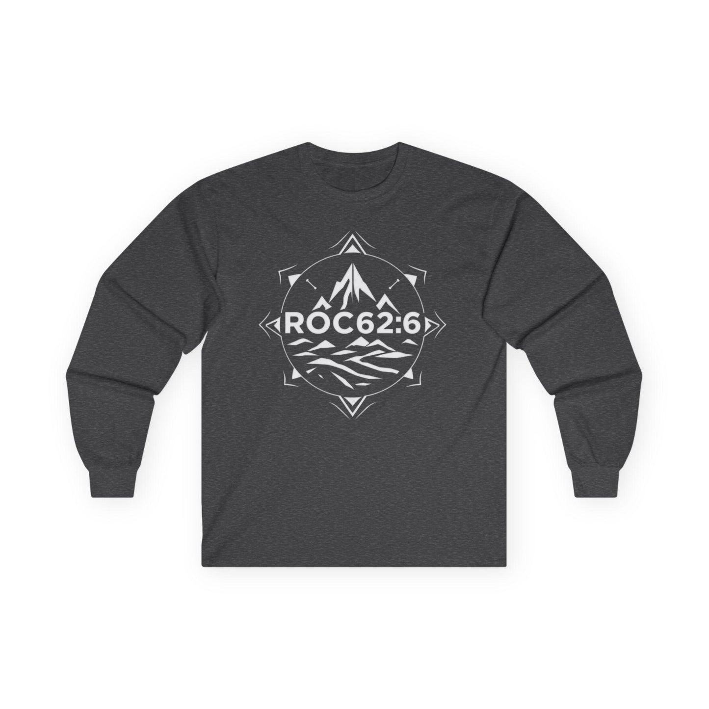 ROC62:6 emblem merch - Unisex Cotton Long Sleeve Tee, Comfortable Frame, No Seams, Taped Shoulders, Eco-Friendly, Classic Fit, Casual