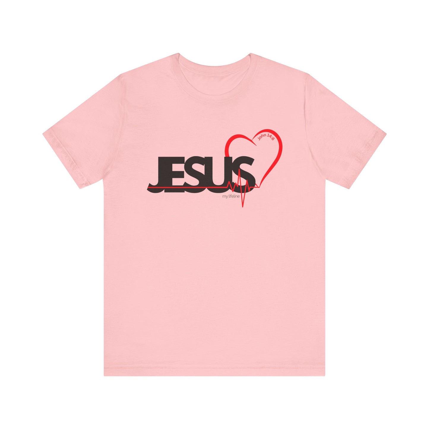 Jesus Lifeline tshirt, Unisex T, Jesus EKG shirt, Jesus the Life Tshirt, Jesus Shirt, Christian Apparel, My lifeline Shirt, EKG Jesus Shirt