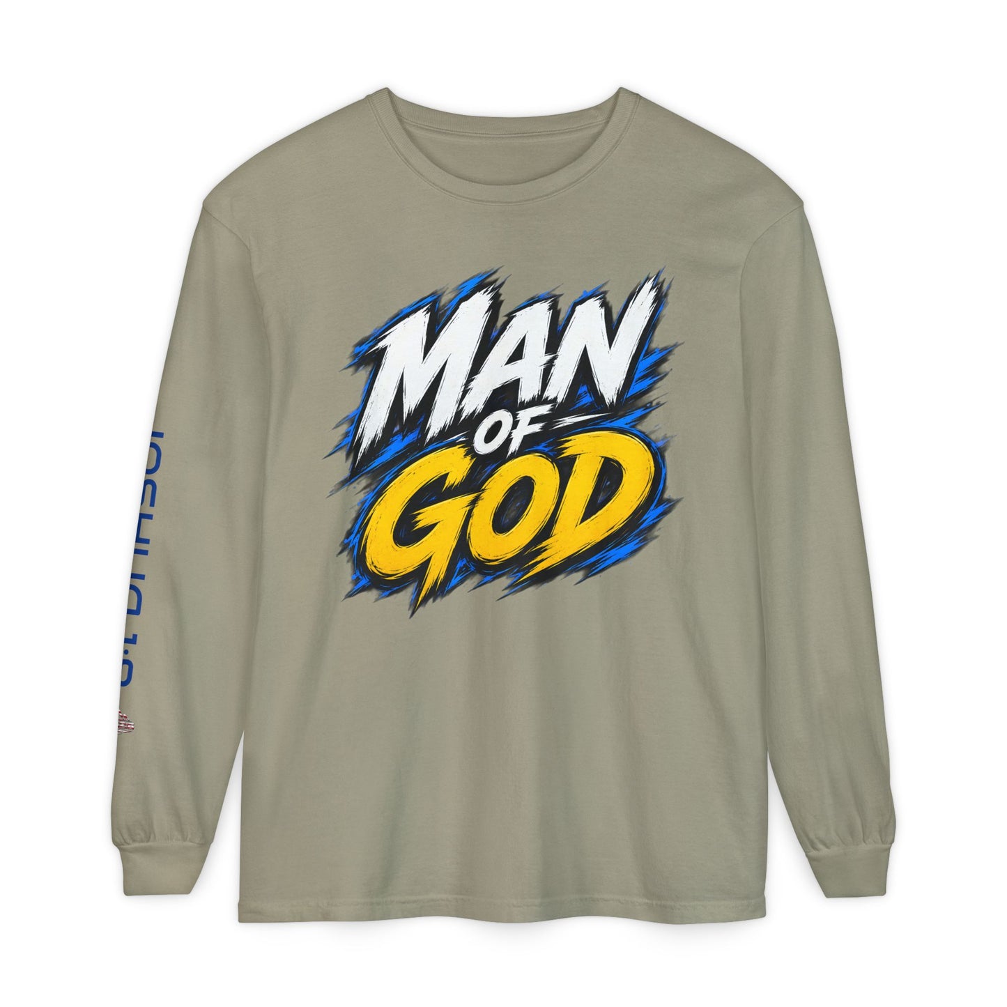 Man of God Graphic Long Sleeve Shirt | Christian Faith Message