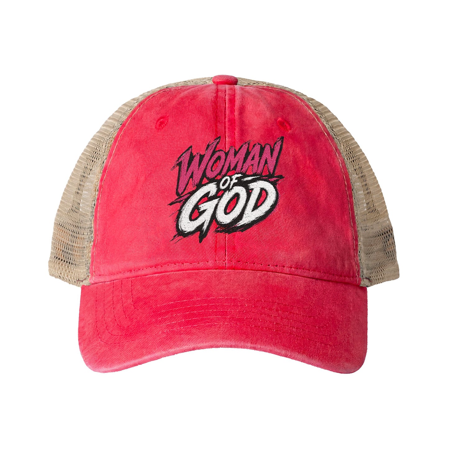 Woman of God Washed Mesh-Back Cap