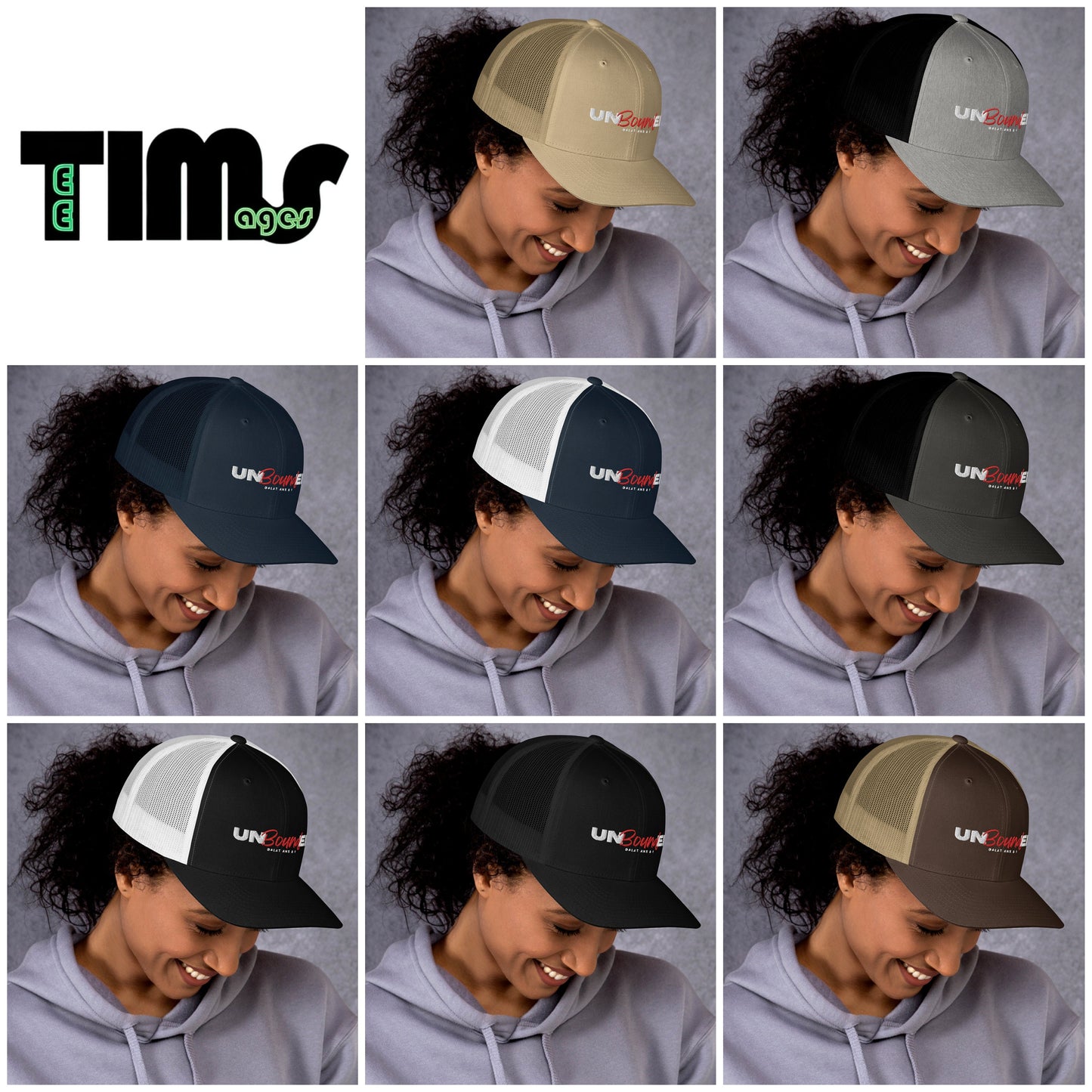 UNBoundED Trucker Cap | Christian Apparel | Scripture Hat | Inspirational Apparel | Motivational Apparel | Christian Hat | God Trucker Cap