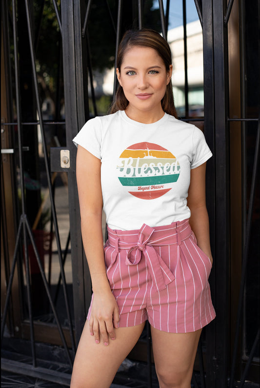 Blessed Beyond Measure Tee, Blessed Tee, Bless Beyond Measure, Christian Apparel, Christian Tee for Women, Women's The Boyfriend Tee