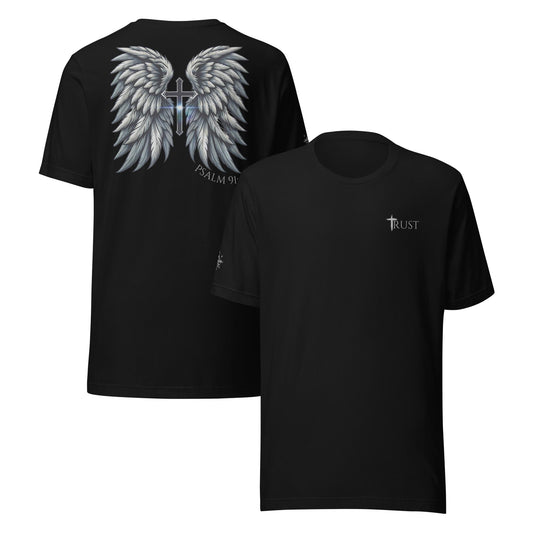 TRUST - Wings series Unisex Short Sleeve Shirt, Angel Wings Tee, Christian Apparel, Christian Wear