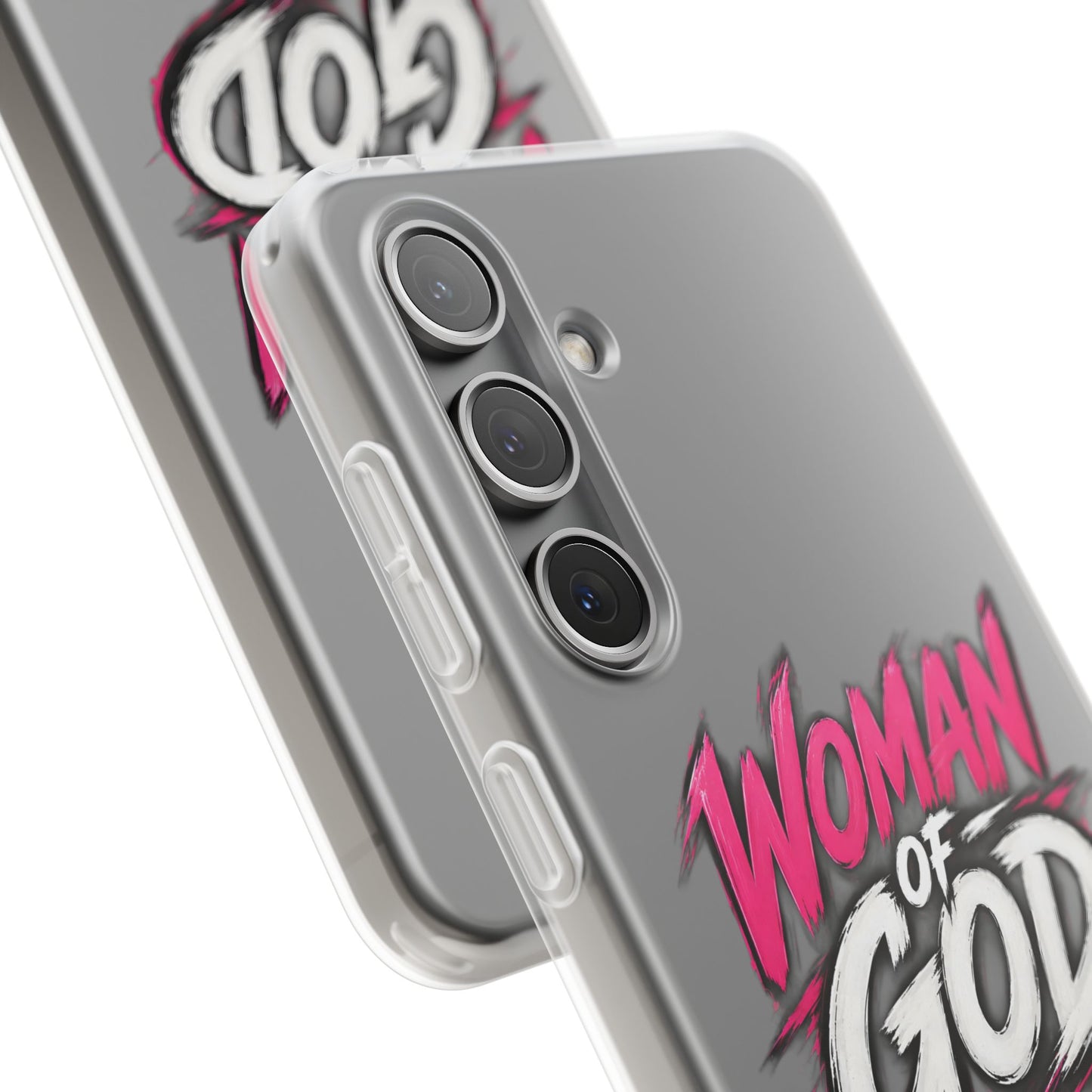 Woman of God phone case | Flexi Case, Christian faith typography - Samsung