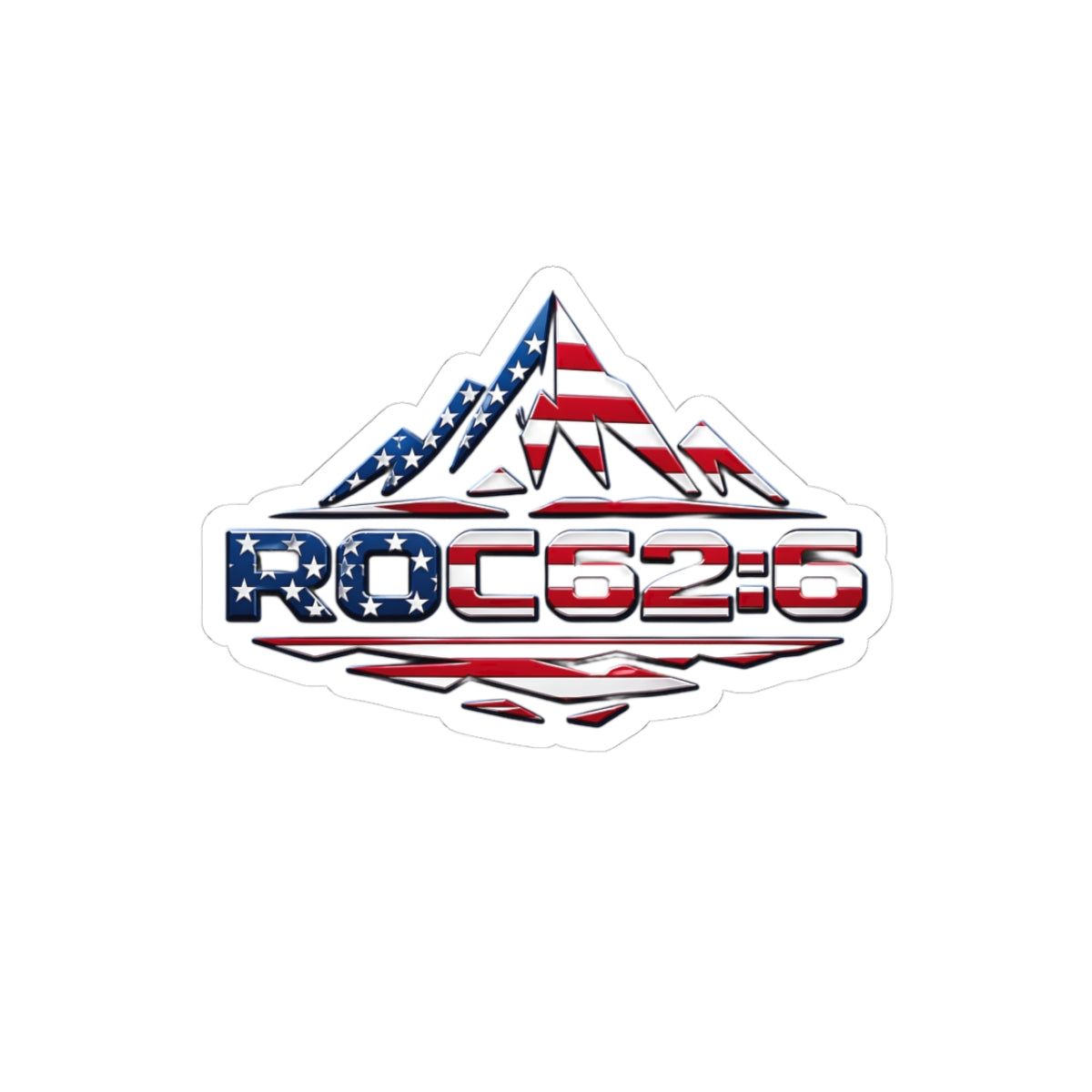American Flag Mountain ROC626 Kiss-Cut Stickers