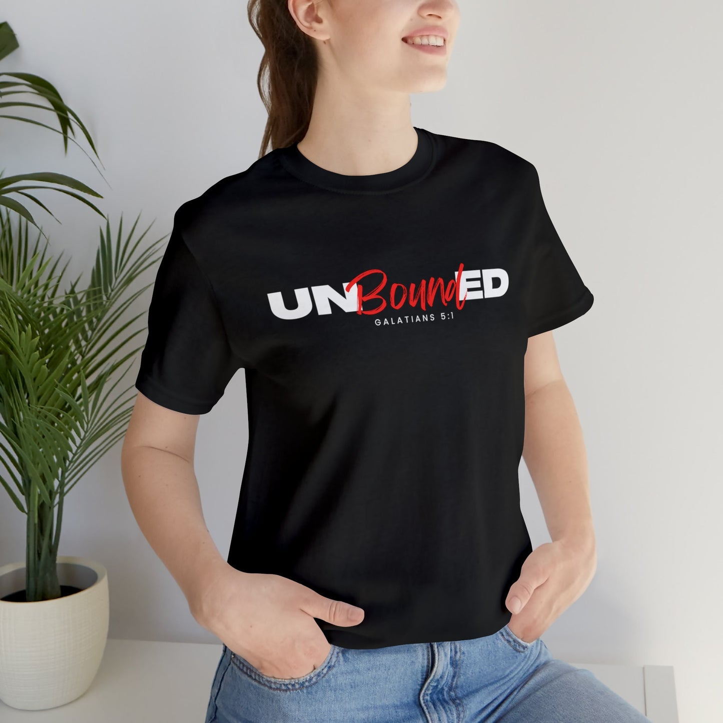 UNBounded Unisex Apparel Religious T-shirt, God Tee Shirts, Vintage Faith Based Shirt, Modest Motivational Shirt, Christian Shirt Gift