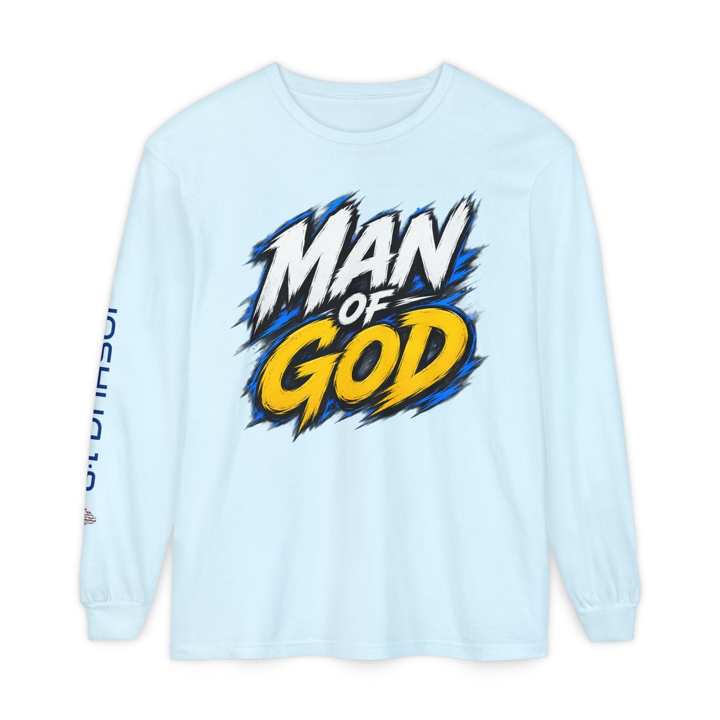 Man of God Graphic Long Sleeve Shirt | Christian Faith Message