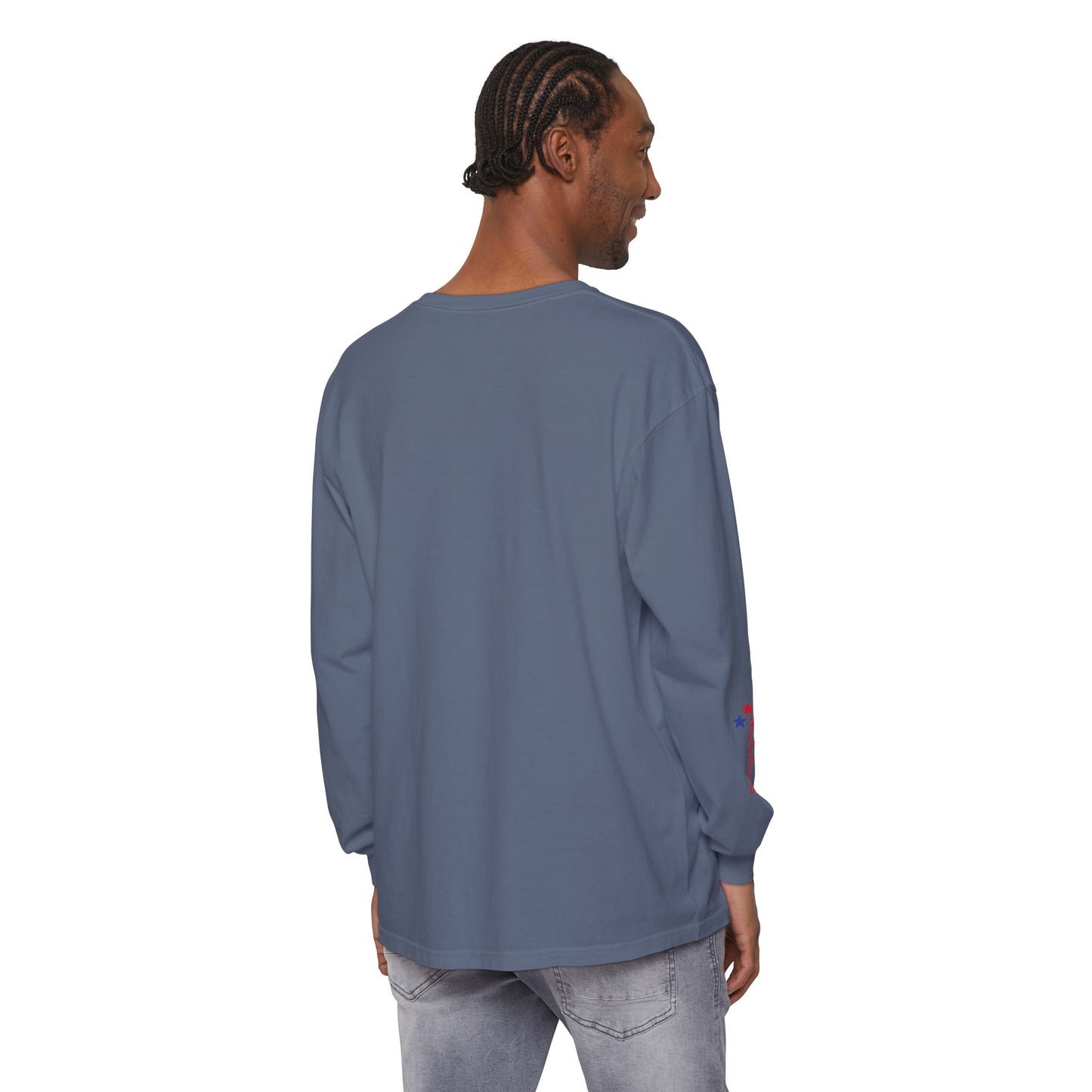 American Flag Mountain ROC626 Long Sleeve Shirt | Patriotic Outdoor Tee