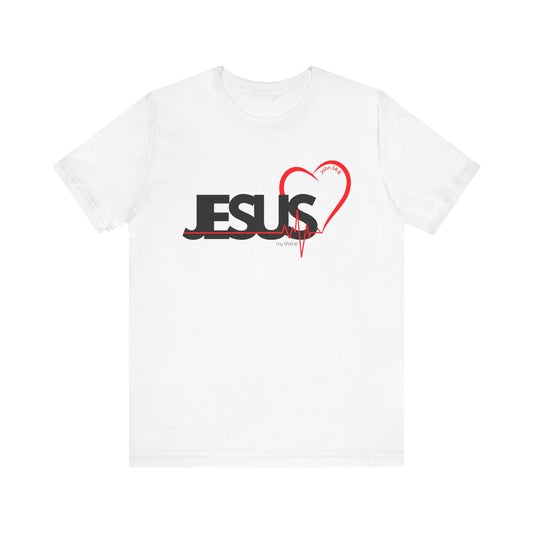 Jesus Lifeline tshirt, Unisex T, Jesus EKG shirt, Jesus the Life Tshirt, Jesus Shirt, Christian Apparel, My lifeline Shirt, EKG Jesus Shirt