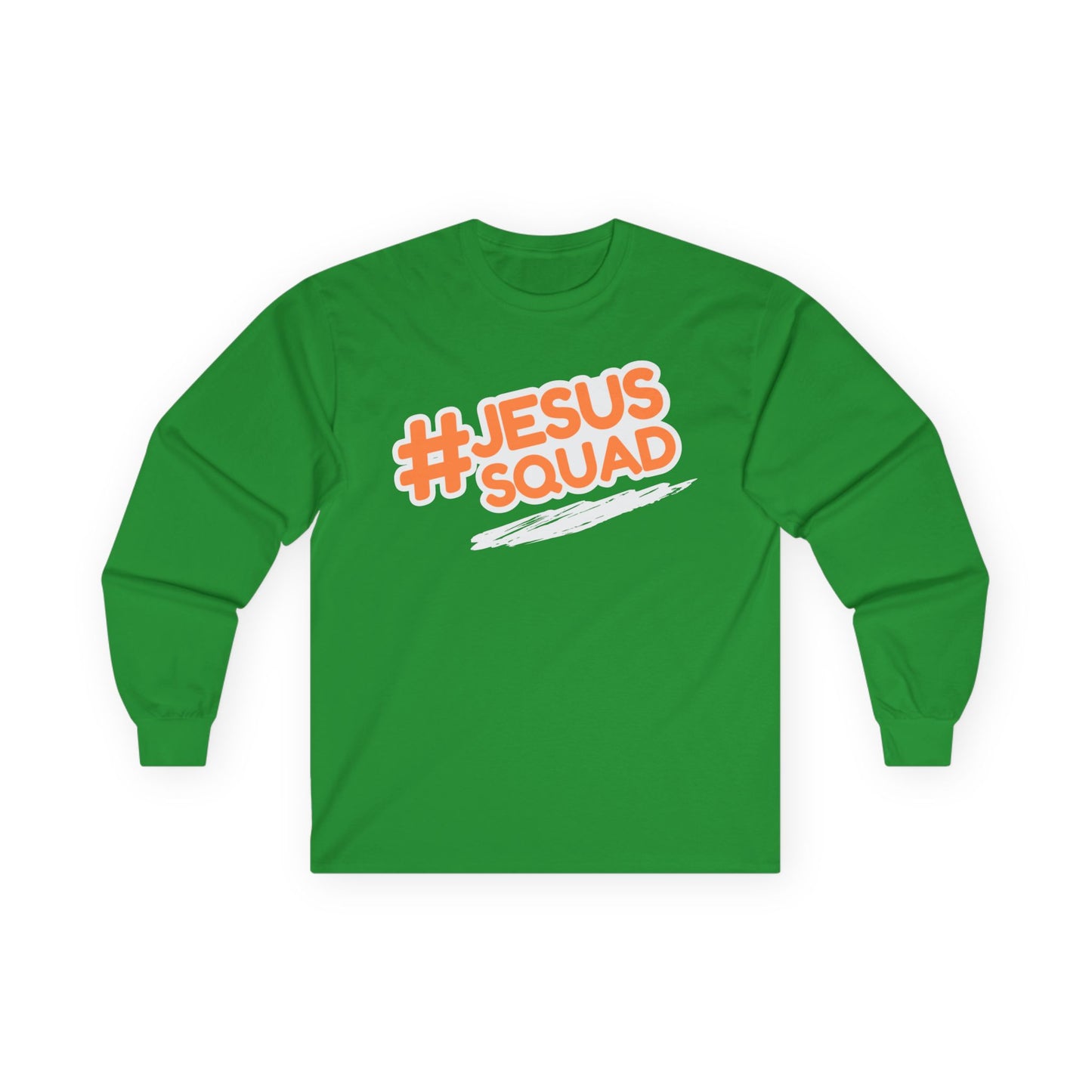 JESUS SQUAD Unisex Long Sleeve Tee, Faith and Pride Shirt, Religious Holiday Apparel, Almighty Kingdom Tee, Religious Pride Cotton Tee