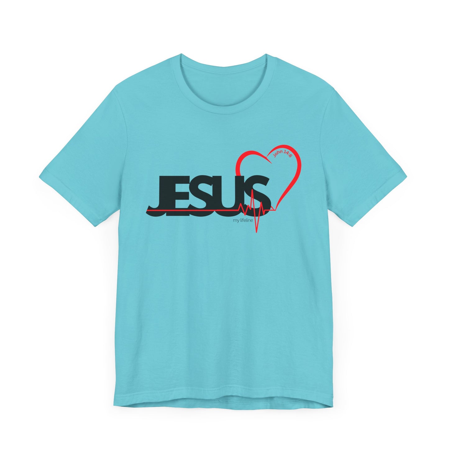 Jesus Lifeline tshirt, Unisex T, Jesus EKG shirt, Jesus the Life Tshirt, Jesus Shirt, Christian Apparel, My lifeline Shirt, EKG Jesus Shirt