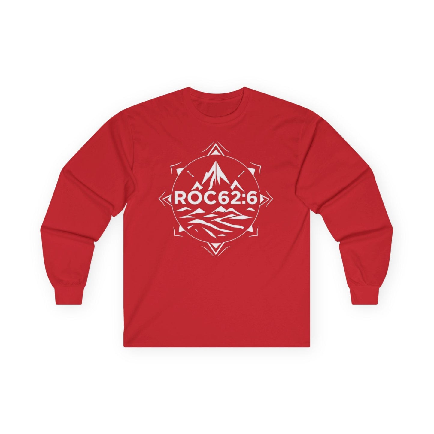 ROC62:6 emblem merch - Unisex Cotton Long Sleeve Tee, Comfortable Frame, No Seams, Taped Shoulders, Eco-Friendly, Classic Fit, Casual