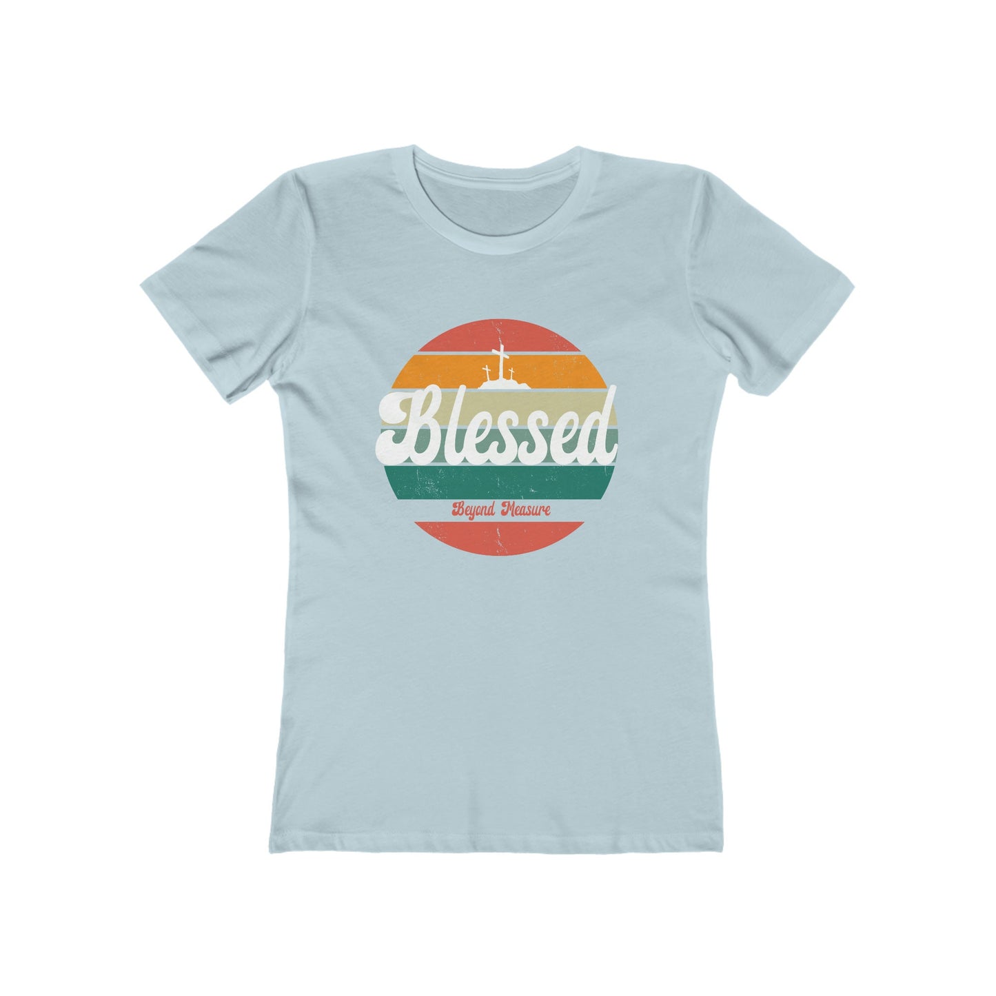 Blessed Beyond Measure Tee, Blessed Tee, Bless Beyond Measure, Christian Apparel, Christian Tee for Women, Women's The Boyfriend Tee