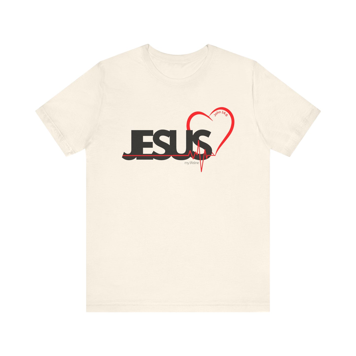 Jesus Lifeline tshirt, Unisex T, Jesus EKG shirt, Jesus the Life Tshirt, Jesus Shirt, Christian Apparel, My lifeline Shirt, EKG Jesus Shirt