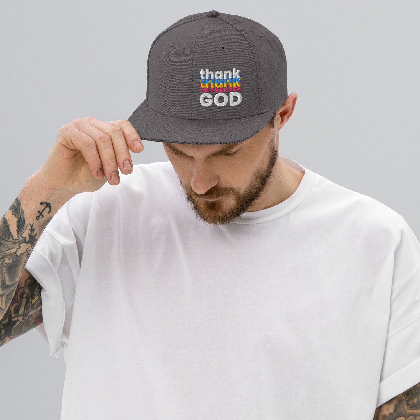 Thank God Hat, Thankful Hat, Christian Apparel, Thank God Snapcap, Thank God Snapback Hat