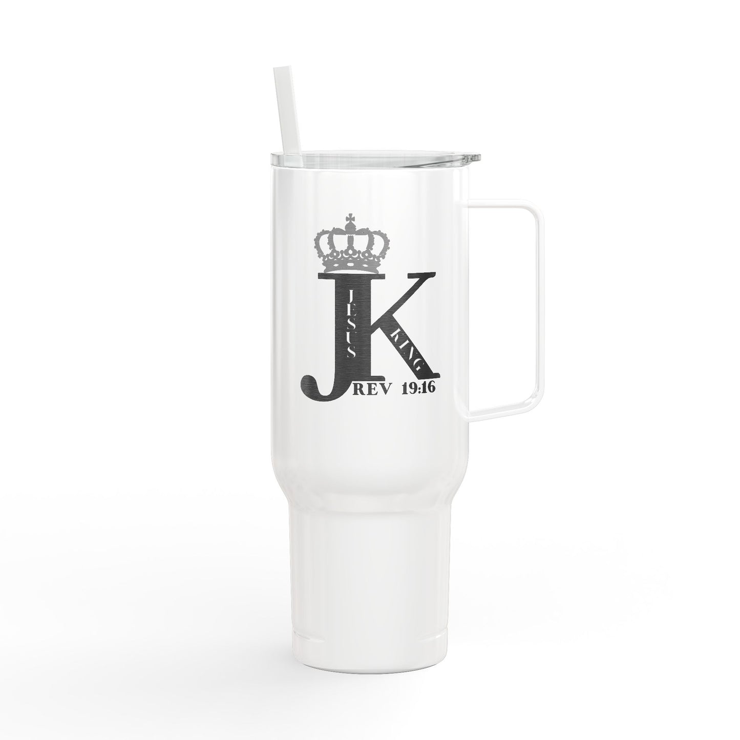 Jesus King Insulated Tumbler, Travel Mug, 40oz Drinkware, Engraved Gift