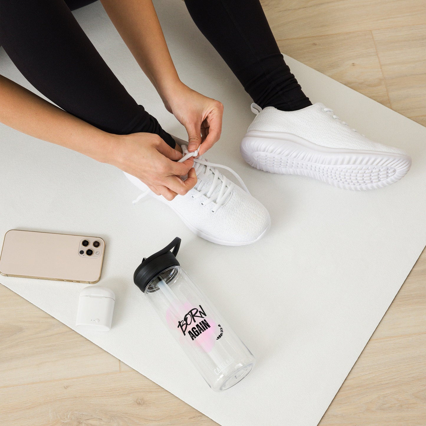 Born again Sports water bottle | Born Again | Inspirational | Christian H2O Bottle | Motivational | H2O Bottle | Workout Bottle