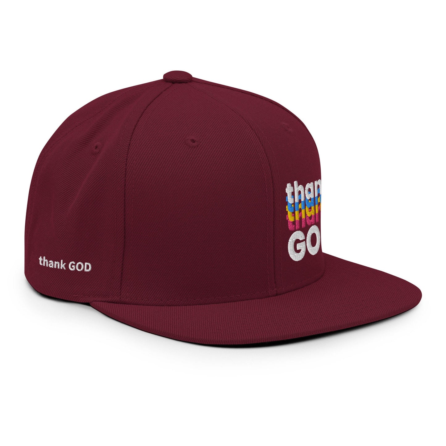 Thank God Hat, Thankful Hat, Christian Apparel, Thank God Snapcap, Thank God Snapback Hat