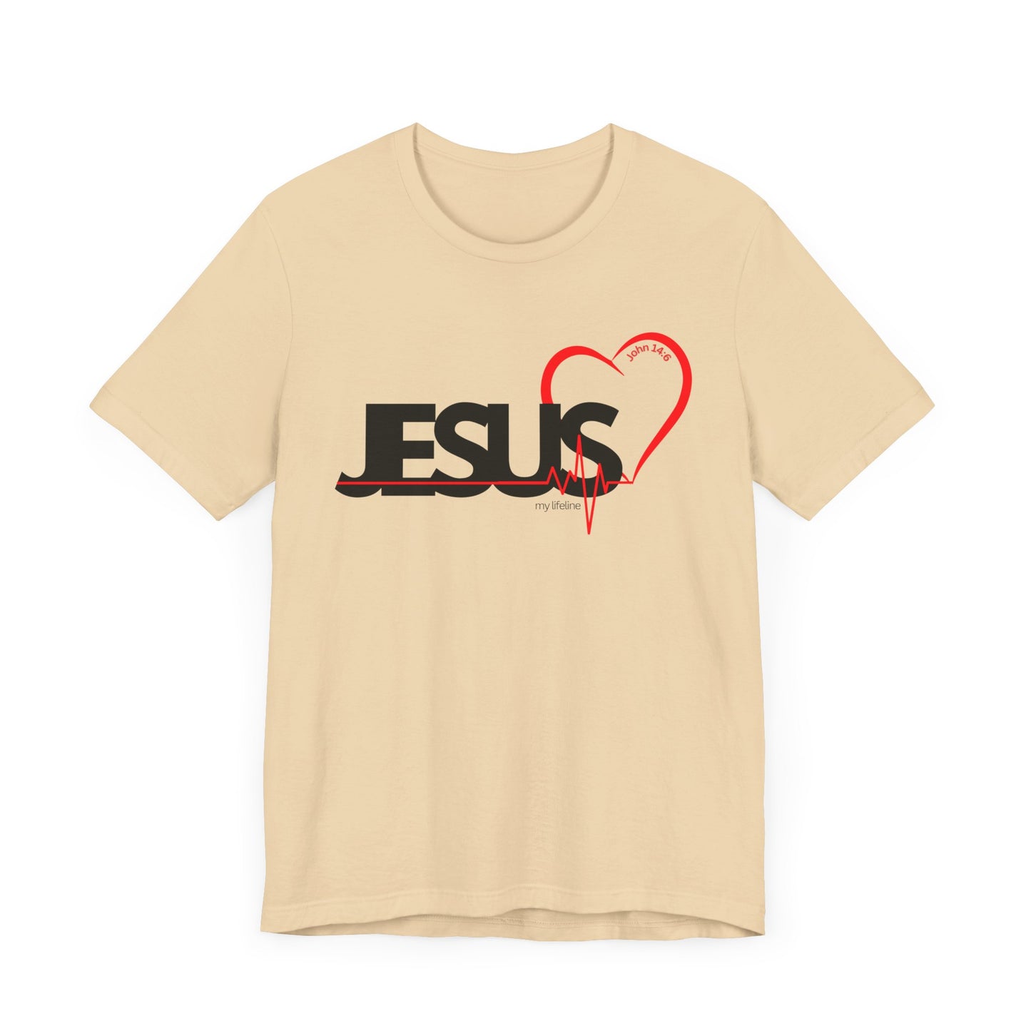 Jesus Lifeline tshirt, Unisex T, Jesus EKG shirt, Jesus the Life Tshirt, Jesus Shirt, Christian Apparel, My lifeline Shirt, EKG Jesus Shirt