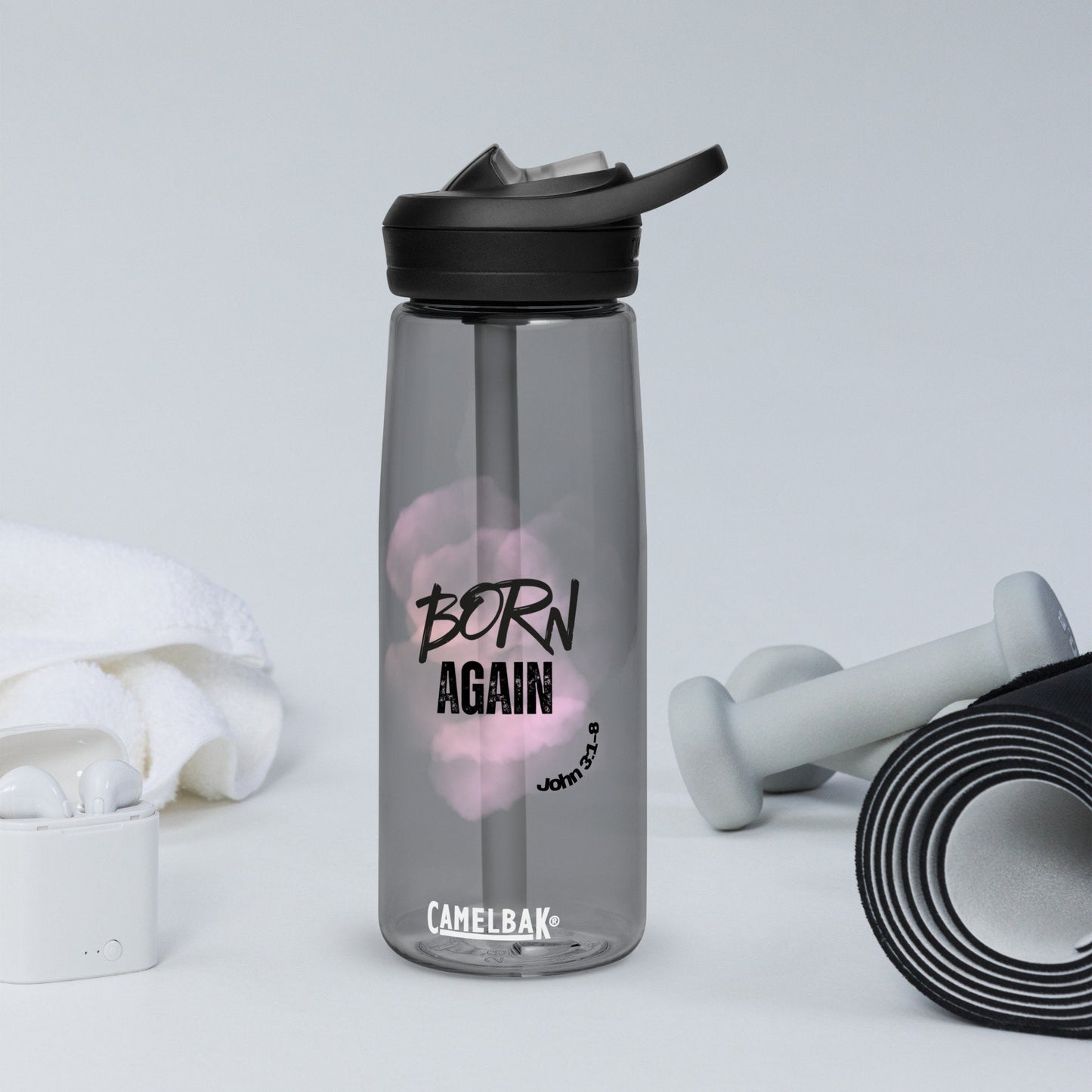 Born again Sports water bottle | Born Again | Inspirational | Christian H2O Bottle | Motivational | H2O Bottle | Workout Bottle