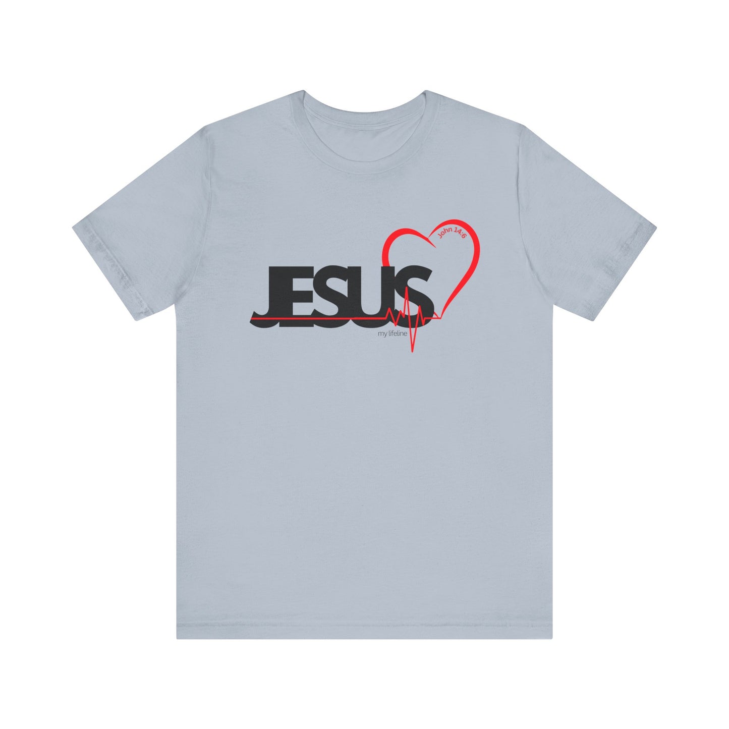 Jesus Lifeline tshirt, Unisex T, Jesus EKG shirt, Jesus the Life Tshirt, Jesus Shirt, Christian Apparel, My lifeline Shirt, EKG Jesus Shirt