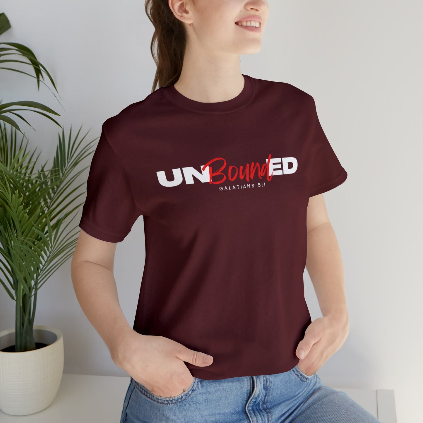 UNBounded Unisex Apparel Religious T-shirt, God Tee Shirts, Vintage Faith Based Shirt, Modest Motivational Shirt, Christian Shirt Gift
