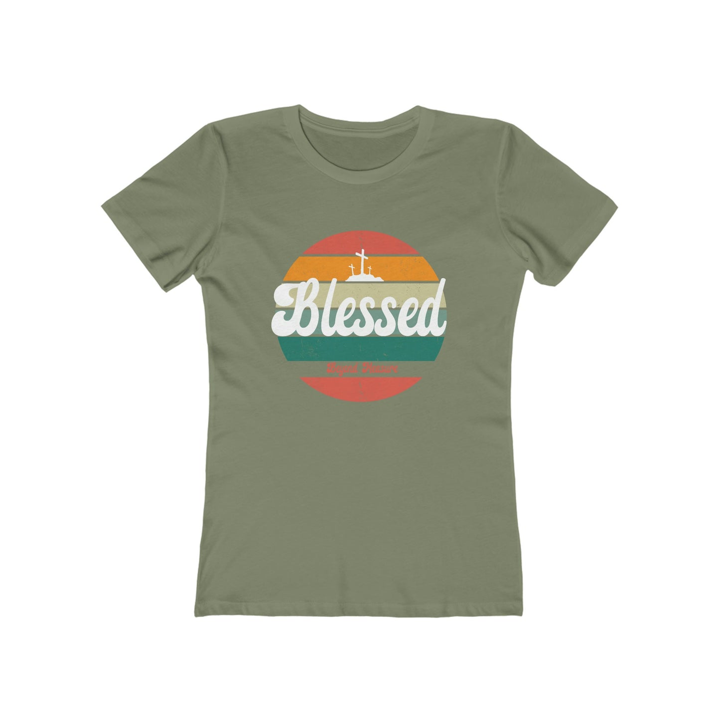 Blessed Beyond Measure Tee, Blessed Tee, Bless Beyond Measure, Christian Apparel, Christian Tee for Women, Women's The Boyfriend Tee