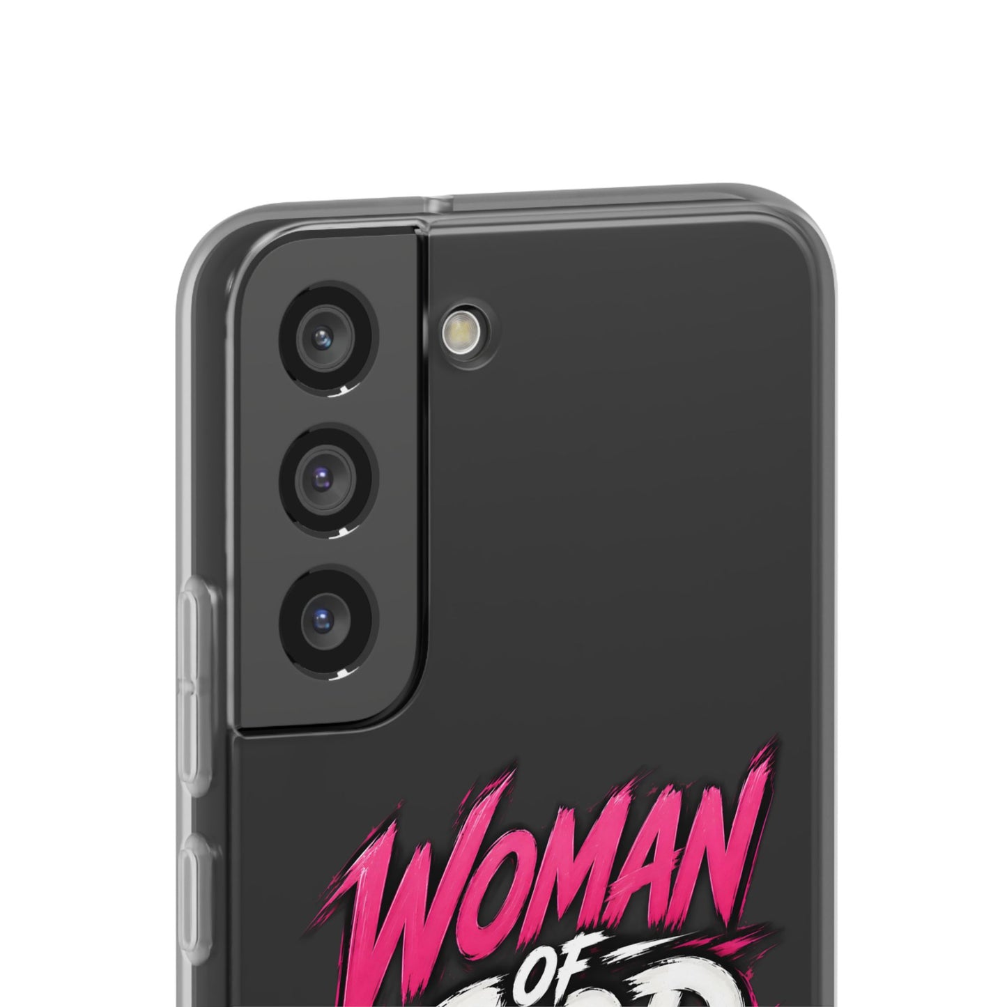 Woman of God phone case | Flexi Case, Christian faith typography - Samsung