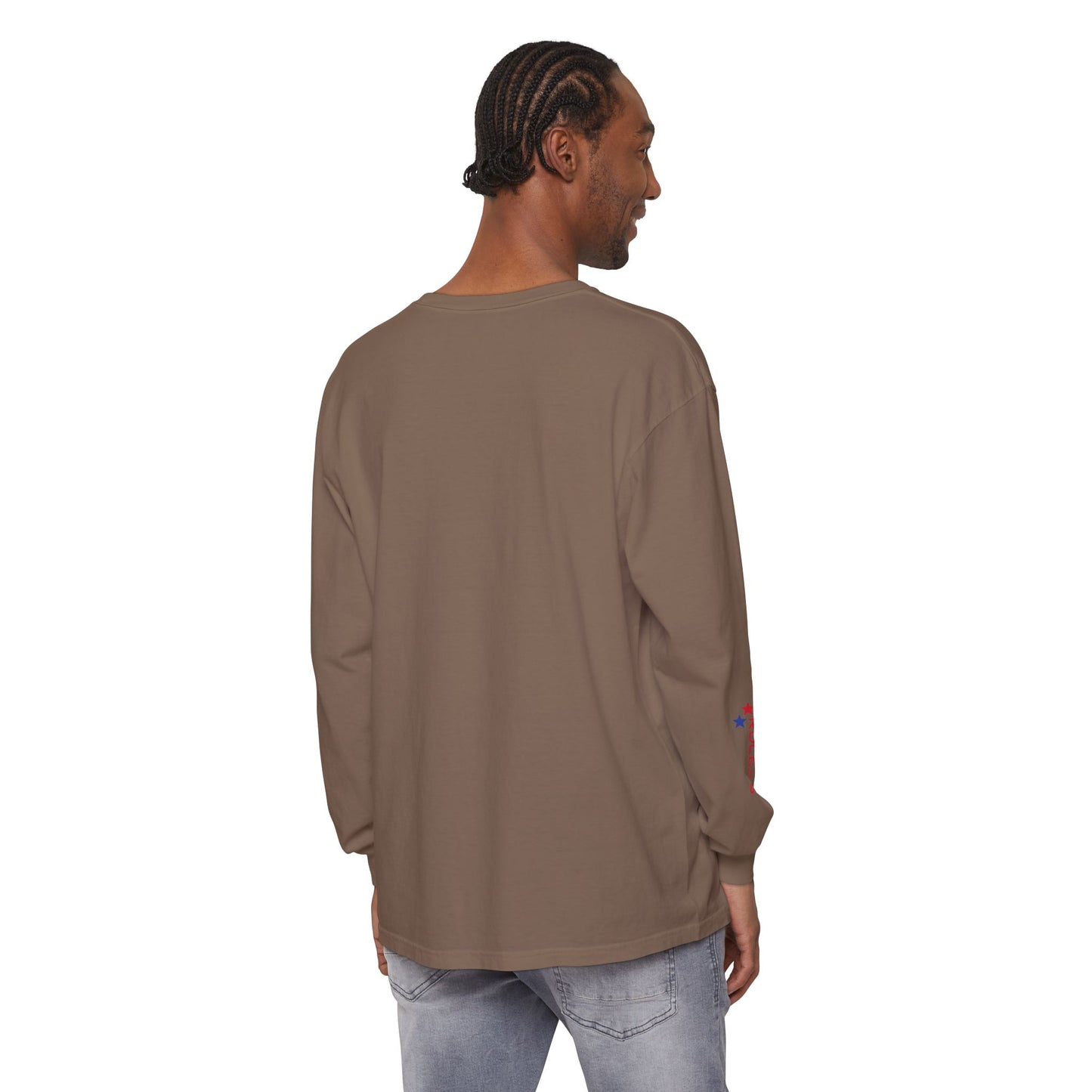 American Flag Mountain ROC626 Long Sleeve Shirt | Patriotic Outdoor Tee