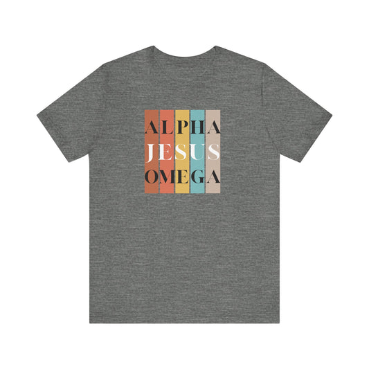 Alpha Omega Jesus Unisex Jersey Short Sleeve Tee