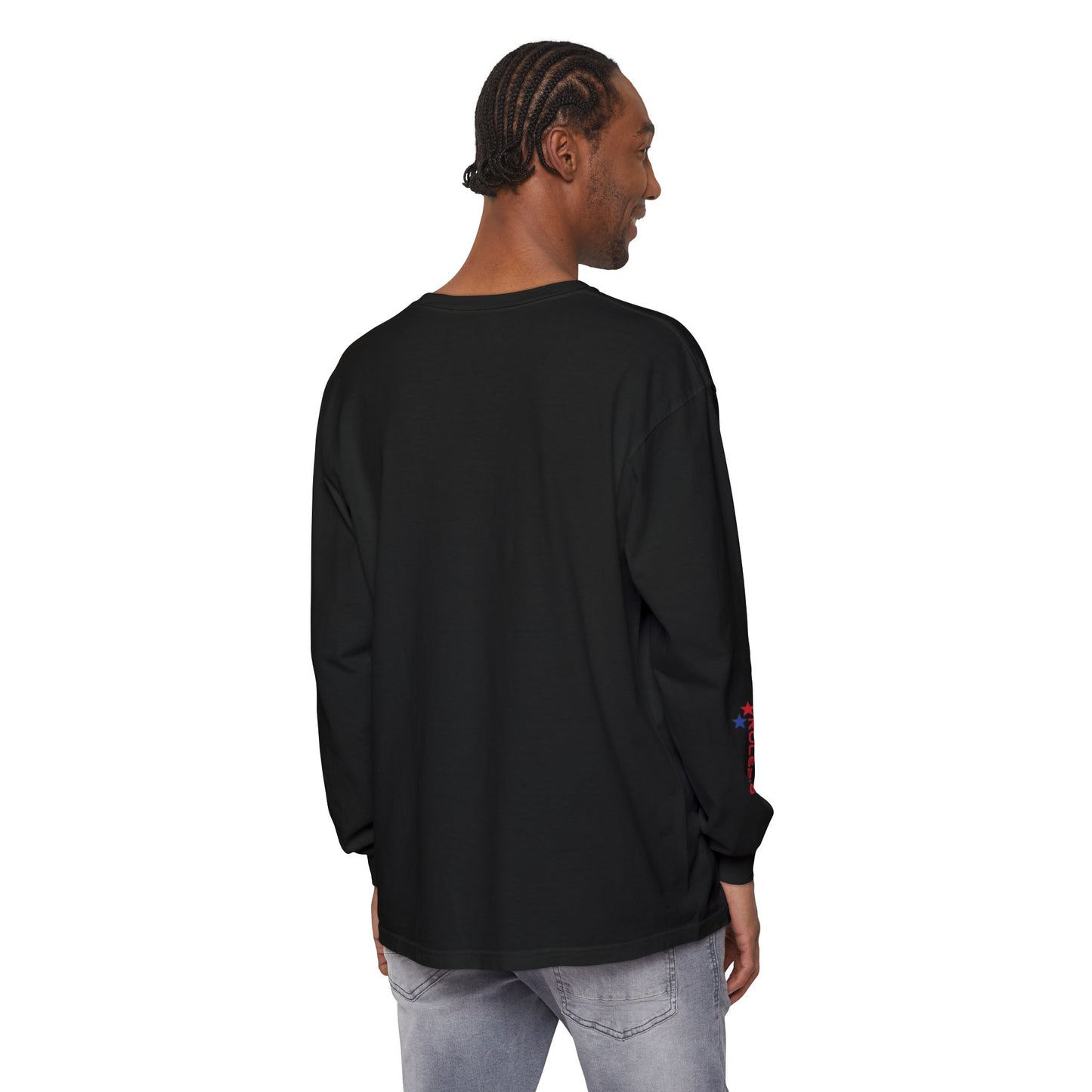 American Flag Mountain ROC626 Long Sleeve Shirt | Patriotic Outdoor Tee