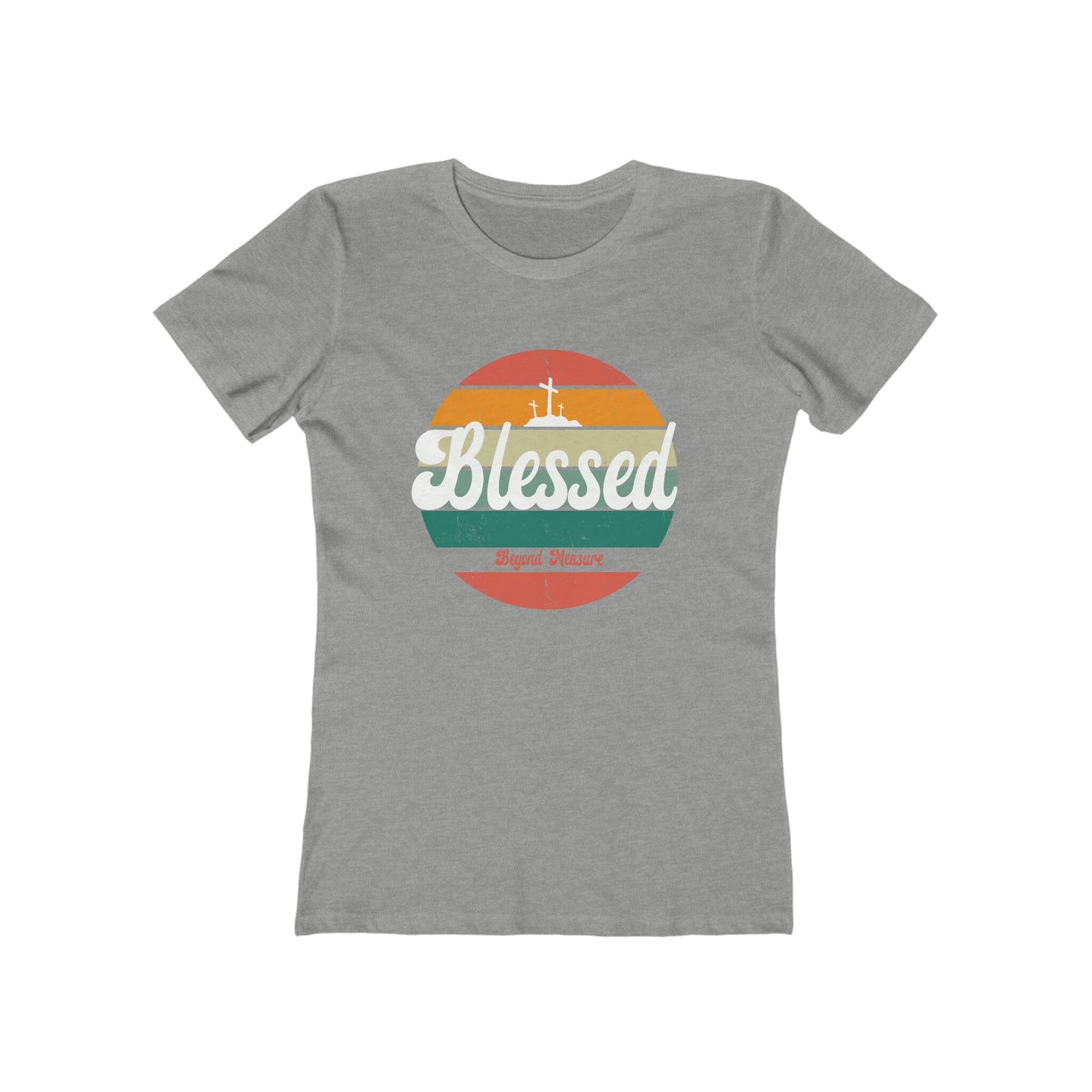 Blessed Beyond Measure Tee, Blessed Tee, Bless Beyond Measure, Christian Apparel, Christian Tee for Women, Women's The Boyfriend Tee