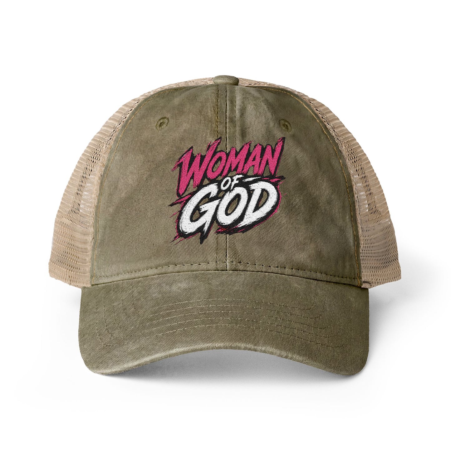 Woman of God Washed Mesh-Back Cap