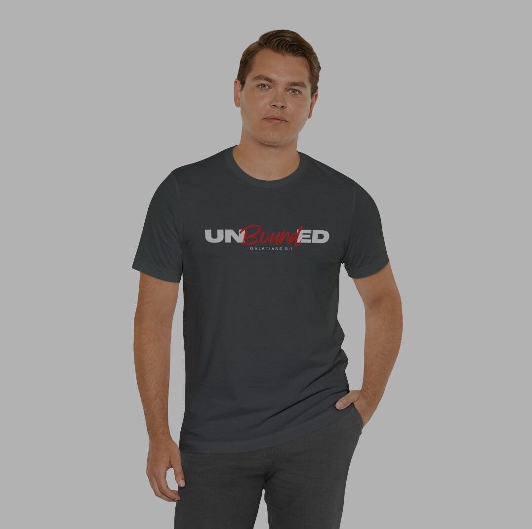 UNBounded Unisex Apparel Religious T-shirt, God Tee Shirts, Vintage Faith Based Shirt, Modest Motivational Shirt, Christian Shirt Gift
