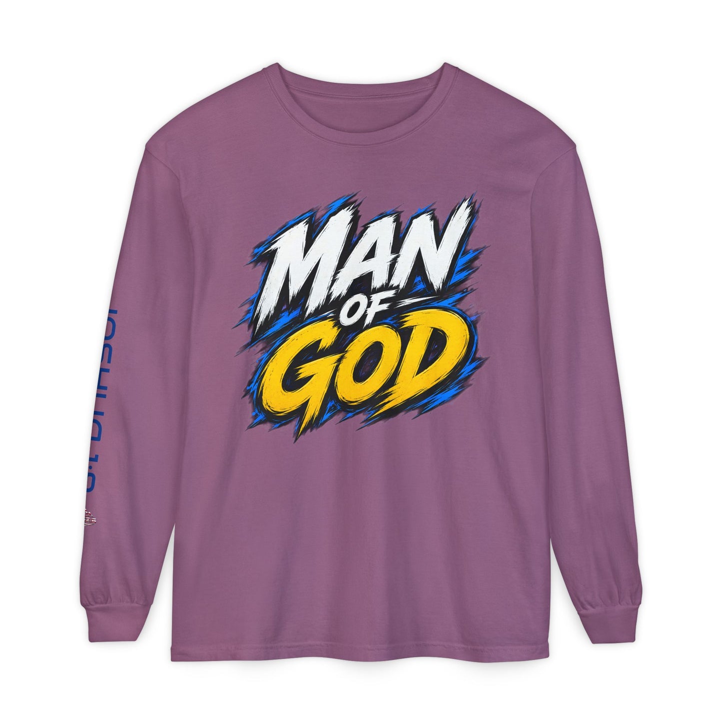 Man of God Graphic Long Sleeve Shirt | Christian Faith Message