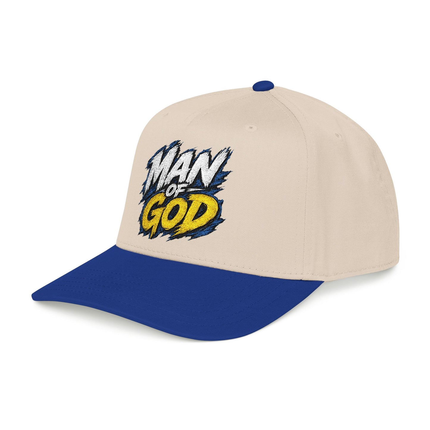 Man of God graphic Mid Profile Baseball Cap | faith scripture hat