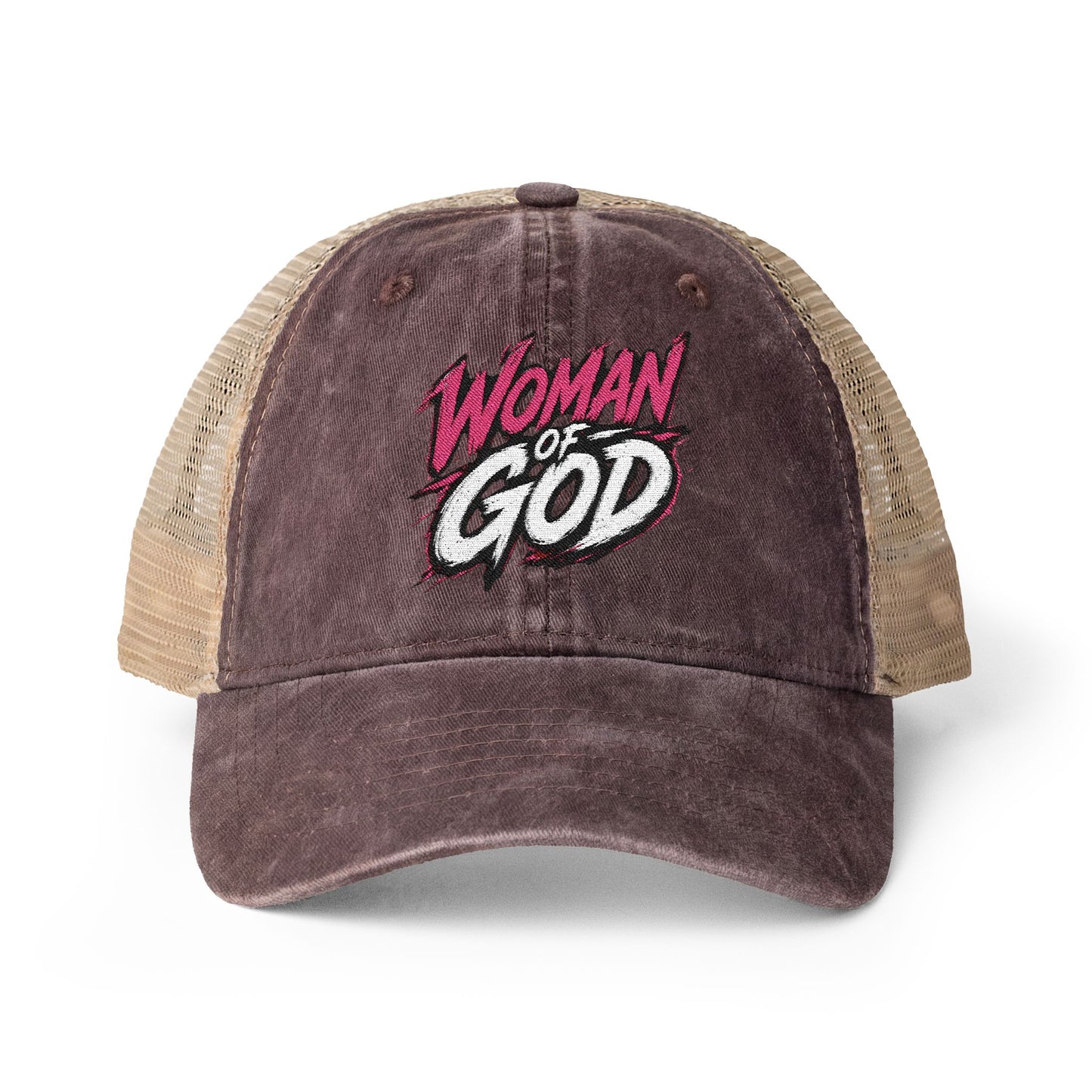 Woman of God Washed Mesh-Back Cap