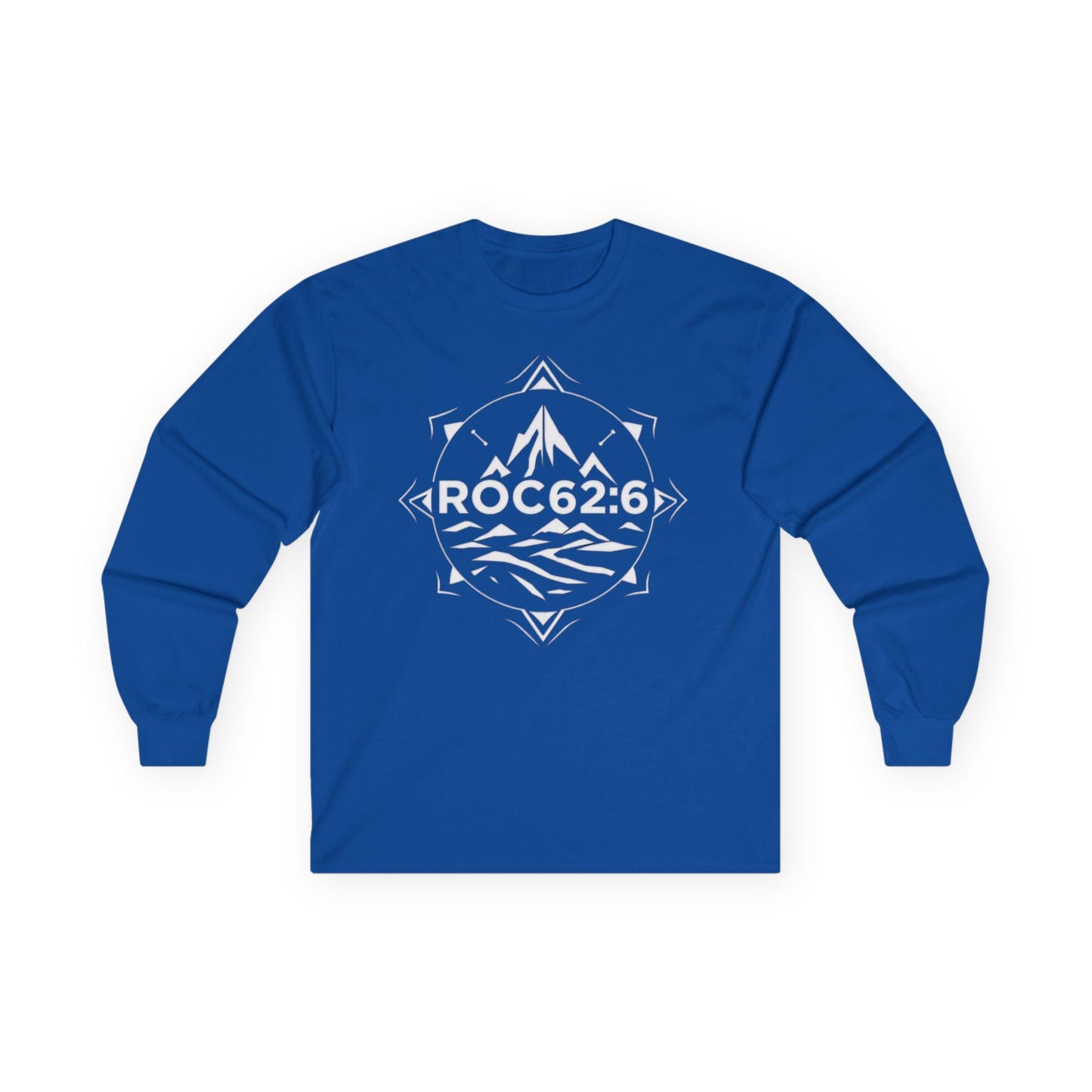 ROC62:6 emblem merch - Unisex Cotton Long Sleeve Tee, Comfortable Frame, No Seams, Taped Shoulders, Eco-Friendly, Classic Fit, Casual