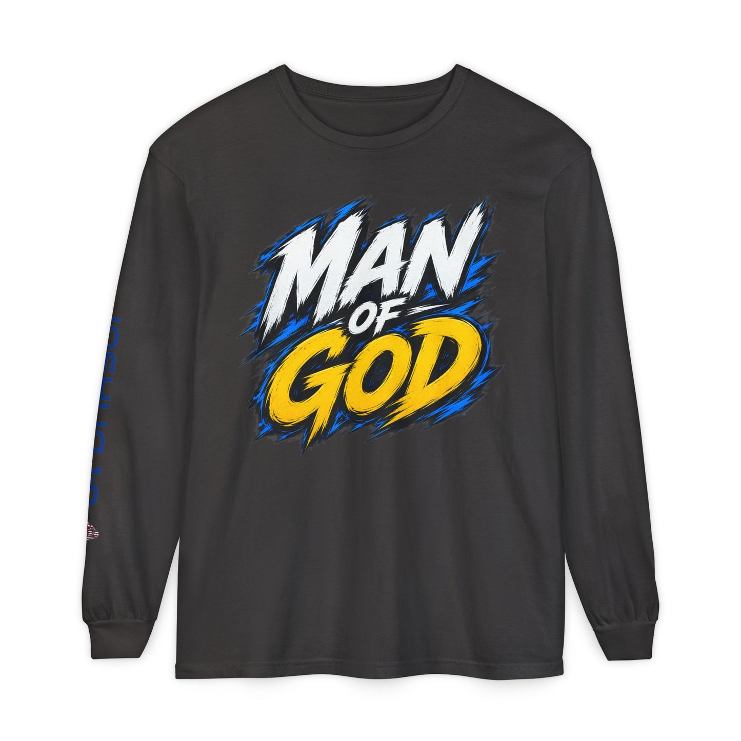 Man of God Graphic Long Sleeve Shirt | Christian Faith Message