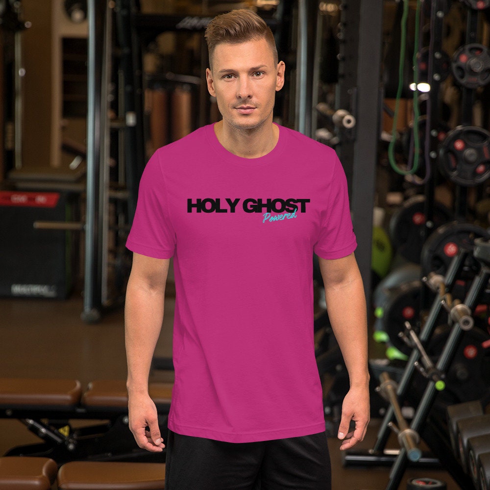 Holy Spirit Christian T-Shirt, Unisex Religious Crewneck Shirt, Abstract Ghost Powered Shirt, Pentecostal Apostolic Tee Shirt, Gift for Him