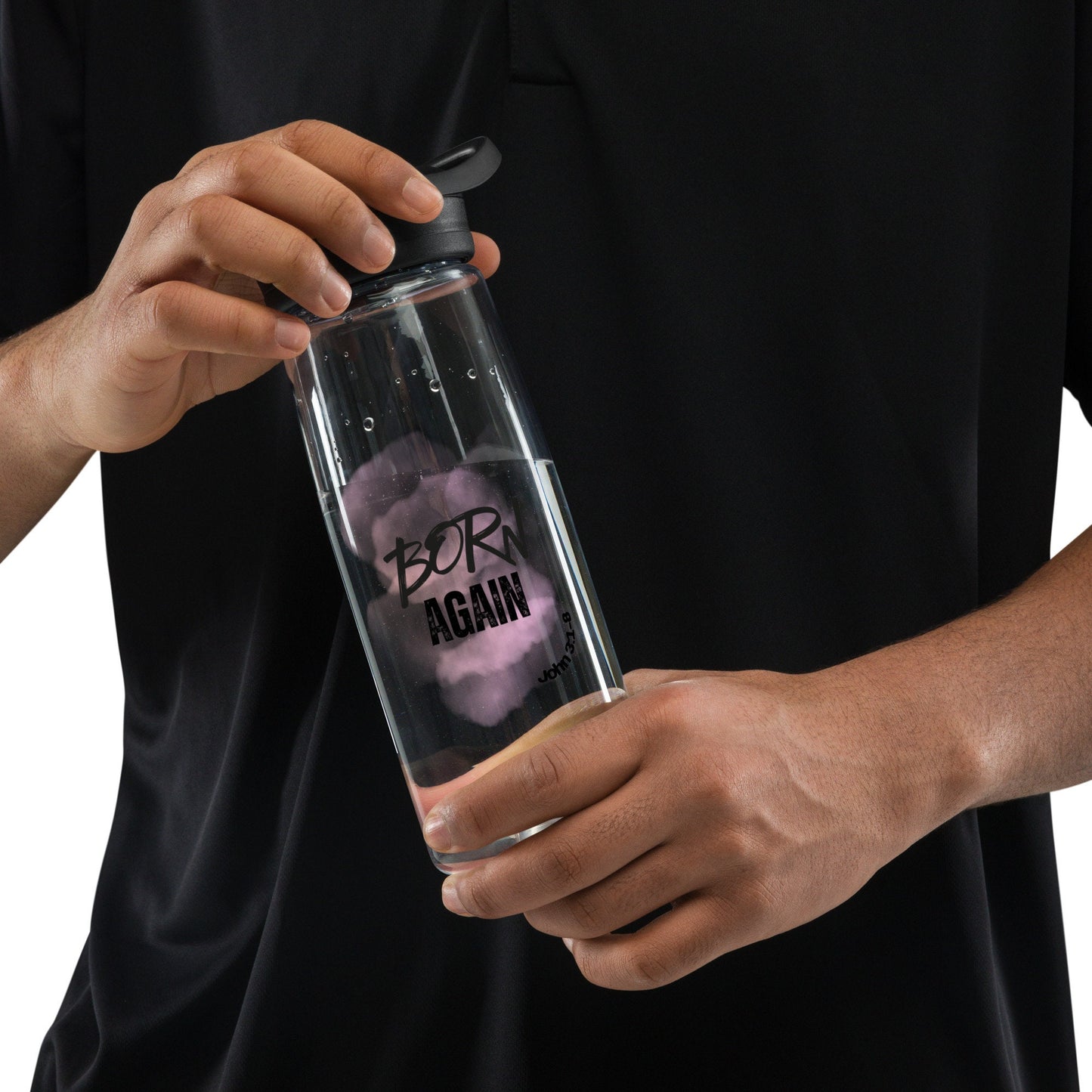 Born again Sports water bottle | Born Again | Inspirational | Christian H2O Bottle | Motivational | H2O Bottle | Workout Bottle