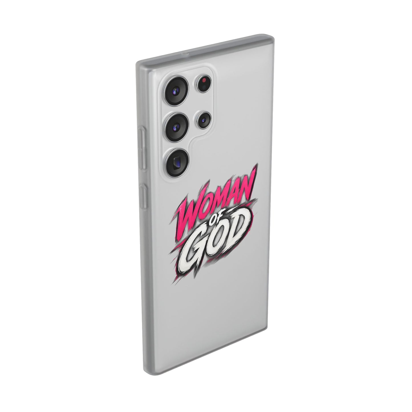 Woman of God phone case | Flexi Case, Christian faith typography - Samsung