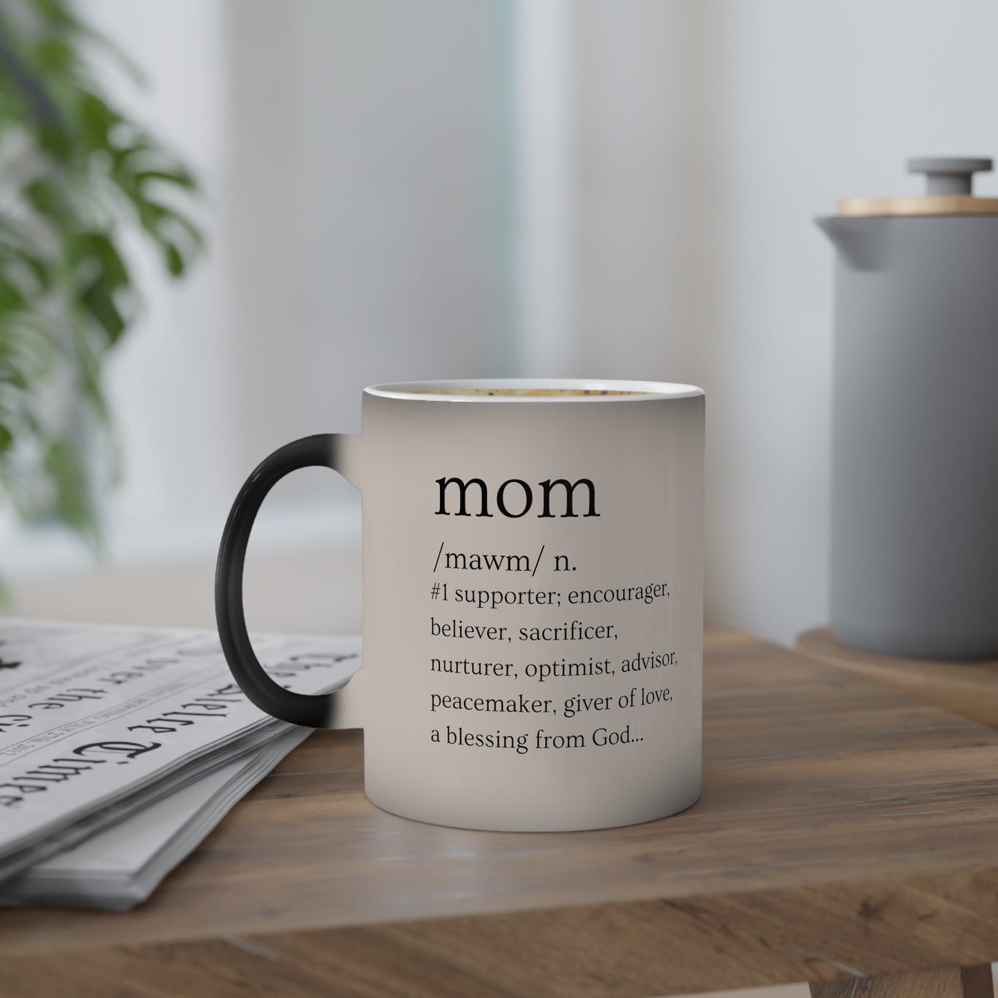 Mom Defined Color-Changing Mug, 11oz, Gift for her, Mother's Day Gift, Mom Mug