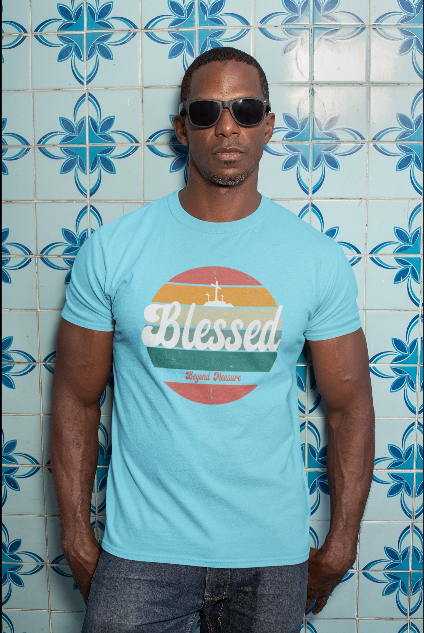 Blessed Beyond Measure Tee, Blessed Tee, Bless Beyond Measure, Christian Apparel, Christian Tee, Blessed Tee, Unisex Jersey Short Sleeve Tee