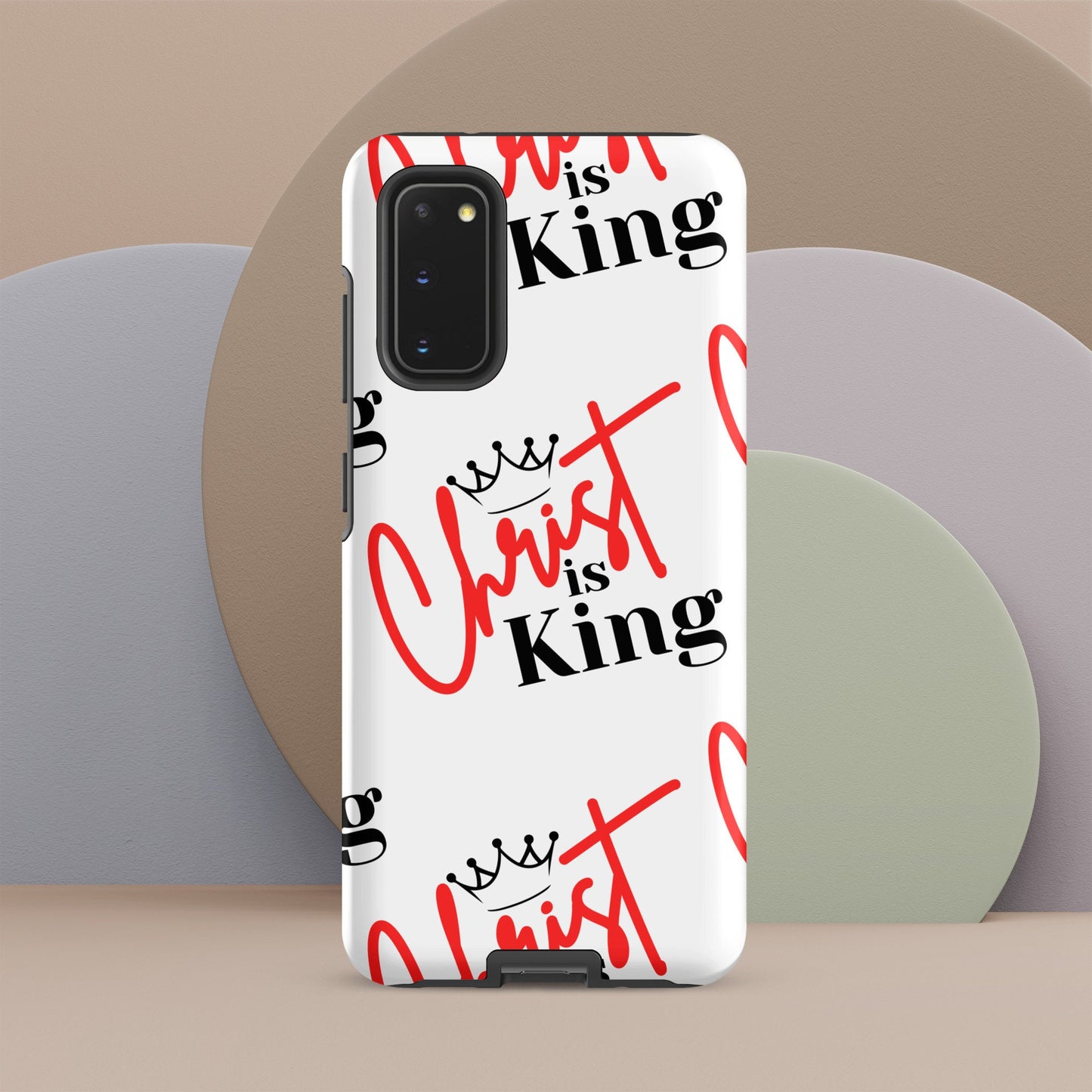 Christ is King Tough case for Samsung® White - S21, S22, S23, S24 Series, Jesus Samsung Case, Christian Samsung Phone, Designer Samsung Case