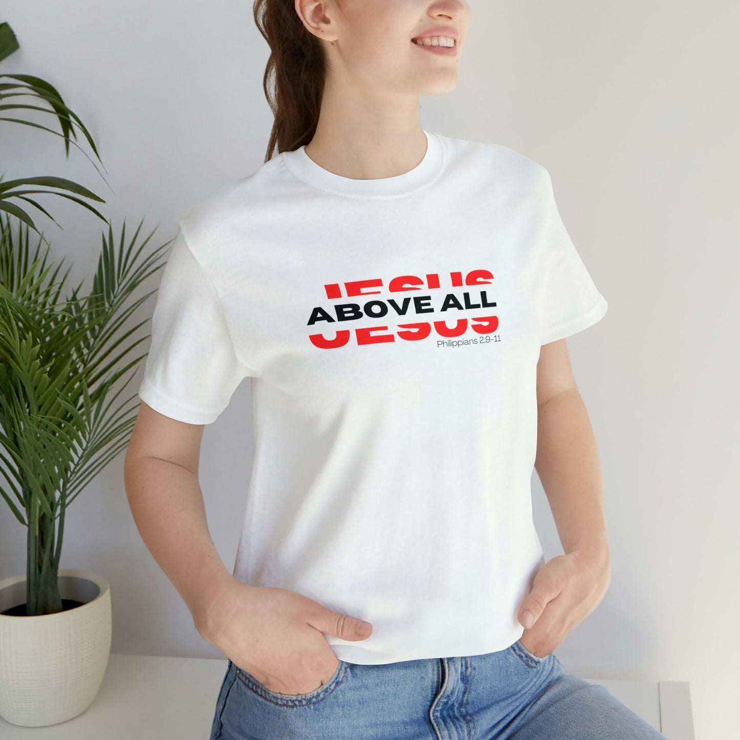 Jesus Above All Shirt | Jesus Shirt | Name Above all | Christian Apparel | Jesus Name Above Shirt | Jesus Above All Name (White)