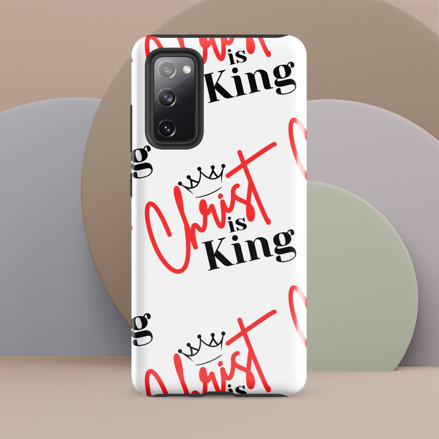 Christ is King Tough case for Samsung® White - S21, S22, S23, S24 Series, Jesus Samsung Case, Christian Samsung Phone, Designer Samsung Case